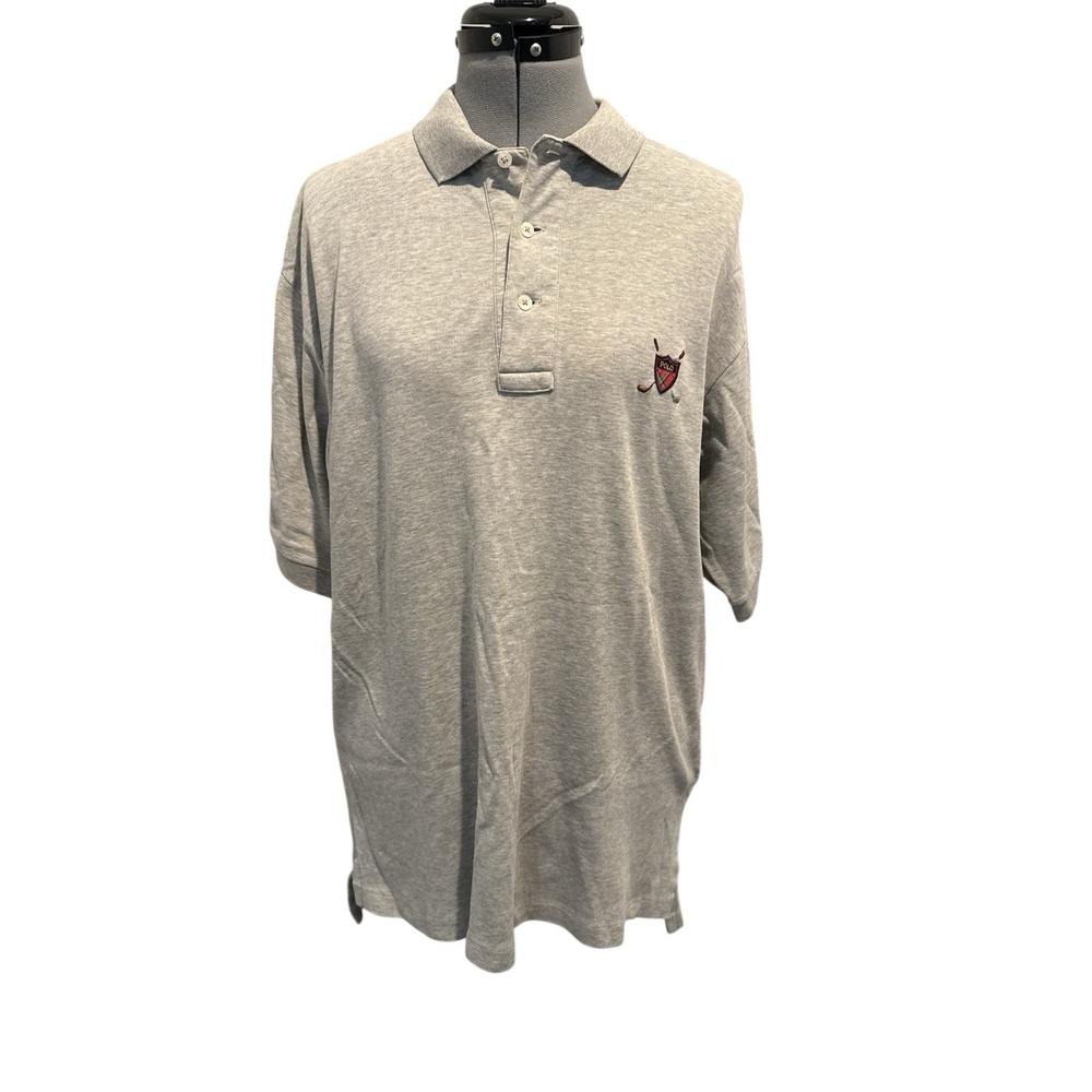 Polo Ralph Lauren Polo Shirt Men's Medium M Gray (Dearborn Country Club)‎